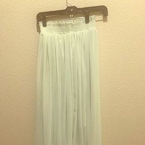 Mint chiffon skirt